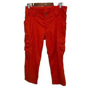 Duluth Trading Dry On The Fly Capri Pants Womens Size 6 Cargo Stretch Orange